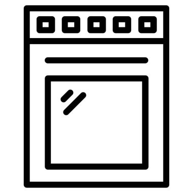 Fırın. Web simgesi basit illüstrasyon