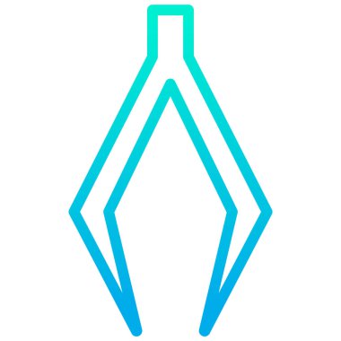 Cımbız beyaz arkaplanda basit vektör simgesi