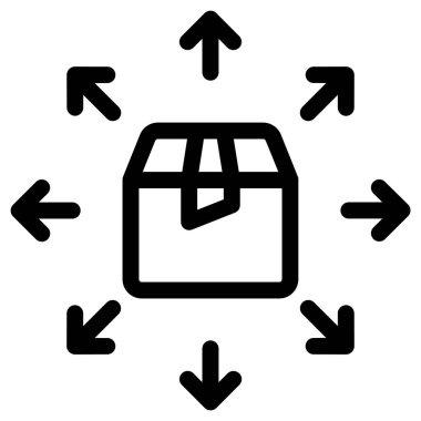 Paket web simgesi basit illüstrasyon