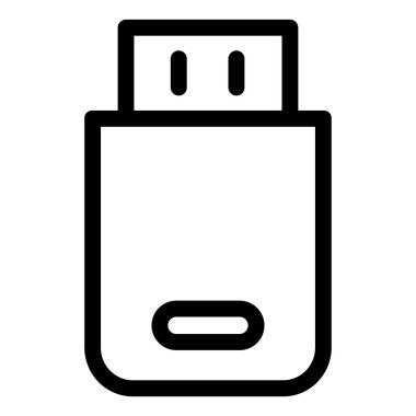 Usb buji basit simgesi, vektör illüstrasyonu