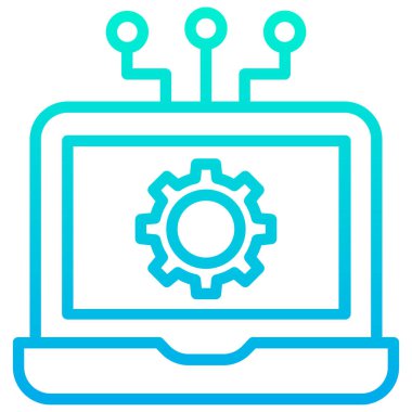 dizüstü bilgisayar simgesi, vektör illüstrasyonu