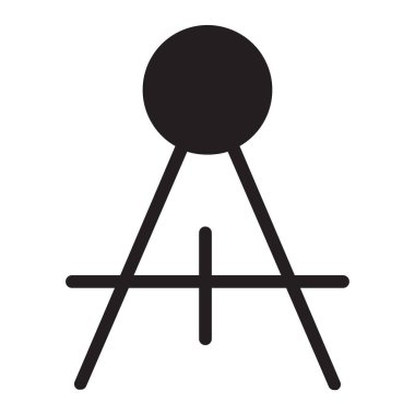 Pusula minimalist vektör simgesini beyaza izole et