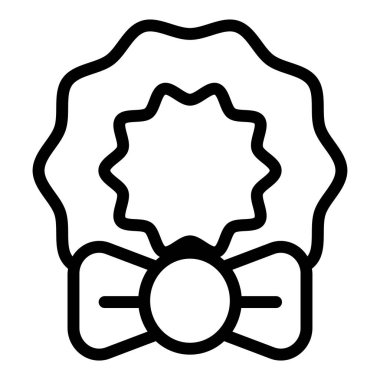 Noel çelengi ikon vektör illüstrasyonu