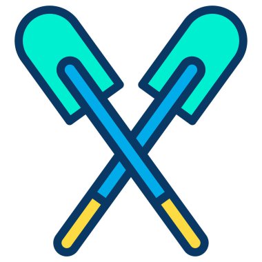  kürek çeken ağ simgesi basit illüstrasyon