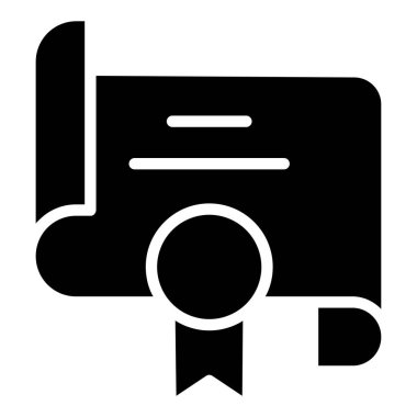 diploma. Web simgesi basit illüstrasyon