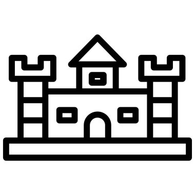 Bina. Web simgesi basit illüstrasyon