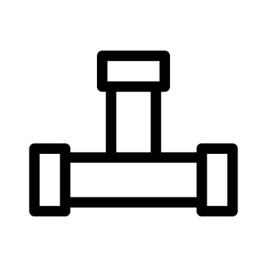 boru minimalist vektör simgesi beyaz üzerinde izole
