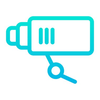 Kapalı devre kamera. Basit bir çizim. Gözetim Kamerası