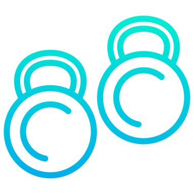 Kettlebell ikonu. Basit resimleme