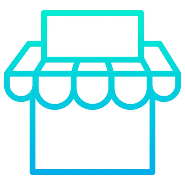 Icono Tienda Icono Vectorial Minimalista Aislado Blanco — Vector de stock