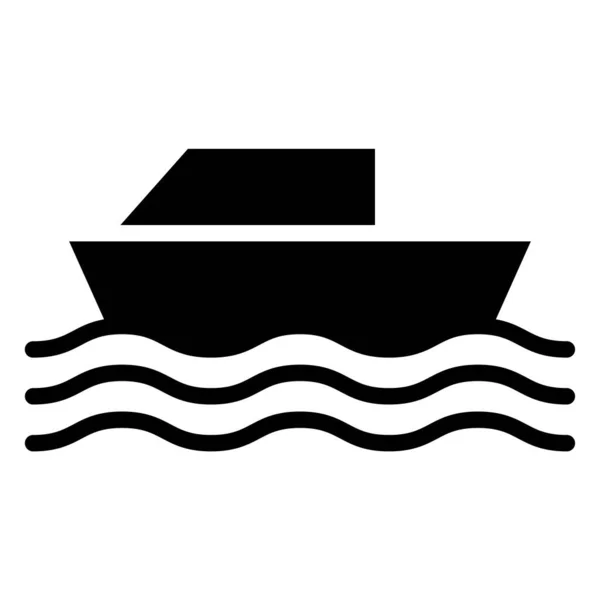 Barco Vector Icono Web Ilustración Simple — Vector de stock