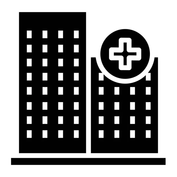 Hospital Clínica Ícone Ilustração Vetorial —  Vetores de Stock
