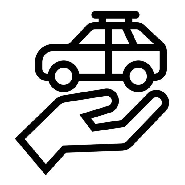 Coche Icono Web Ilustración Simple — Archivo Imágenes Vectoriales