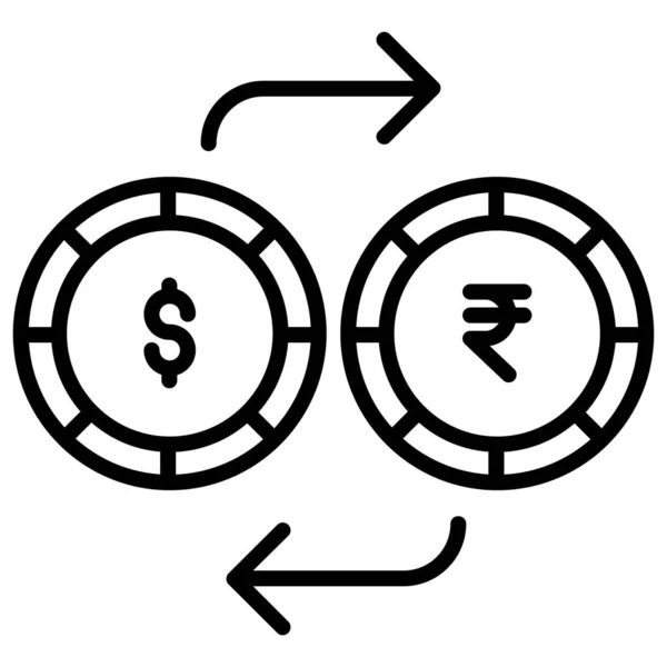 Geld Web Symbol Einfache Illustration — Stockvektor