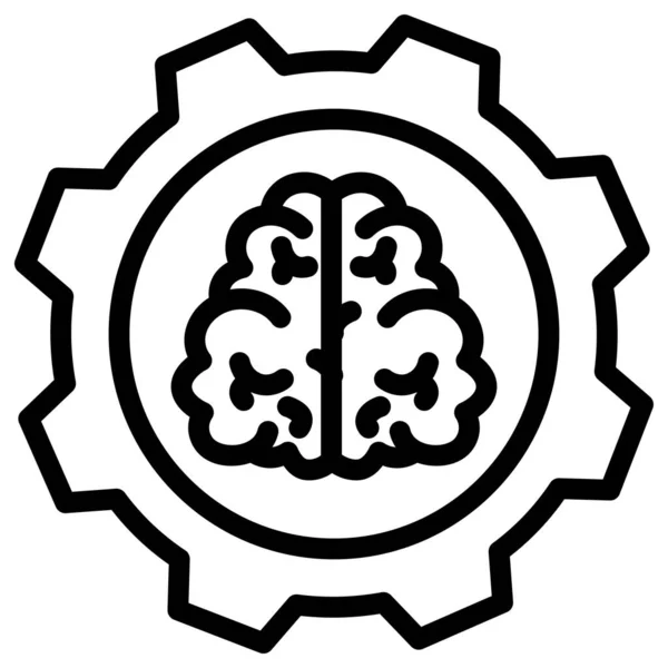 Ikona Uczenia Maszynowego Web Prosty Wektor Ilustracja — Wektor stockowy