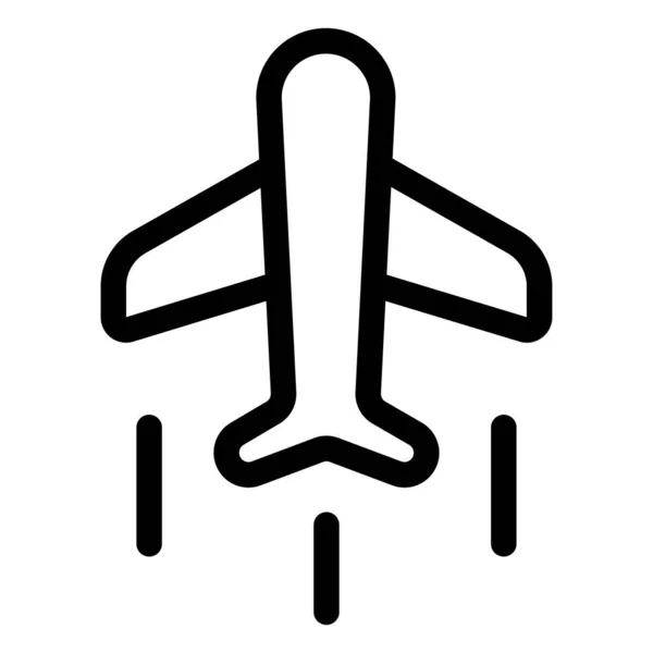 Vliegtuig Icoon Vector Illustratie — Stockvector