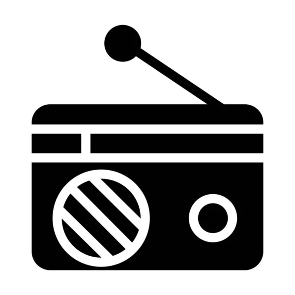 Radio Icône Web Illustration Simple — Image vectorielle