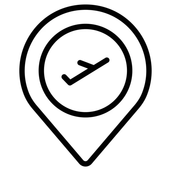 Ubicación Icono Web Vuelo Simple Ilustración Vectorial — Vector de stock