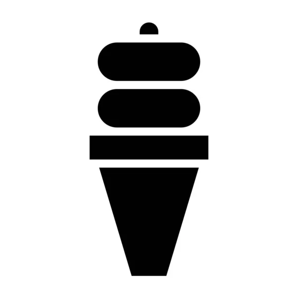 Ice Cream Web Icon Simple Vector Illustration — Stock Vector