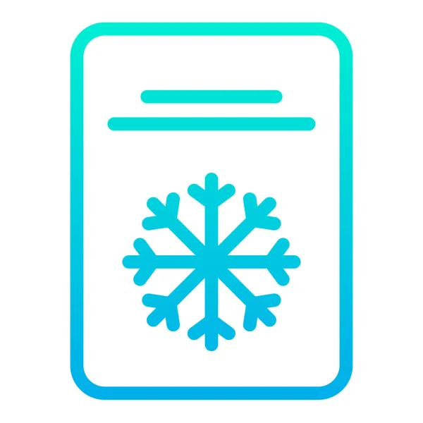 Fiocco Neve Icona Web Semplice Illustrazione — Vettoriale Stock