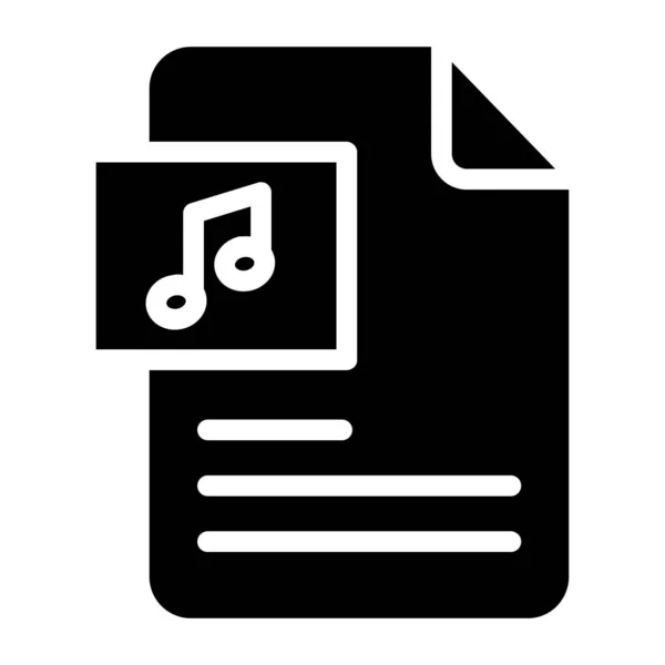 Música Icono Web Ilustración Simple — Vector de stock