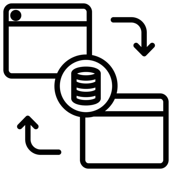 Transferencia Datos Ilustración Simple — Vector de stock