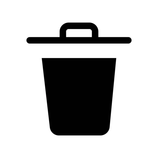 Vector Ilustración Icono Basura — Vector de stock