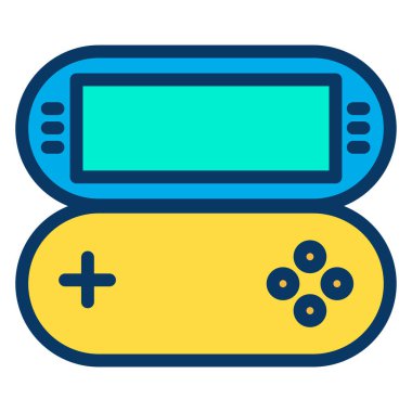 Basit oyun simgesi, vektör illüstrasyonu