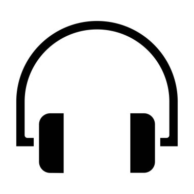kulaklık simgesi, vektör illüstrasyonu