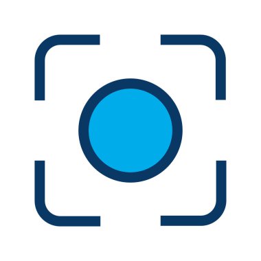 fotoğrafçılık kamerası odaklanma, vektör simgesi, basit illüstrasyon 