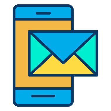 ileti ikonu vektör illüstrasyonu