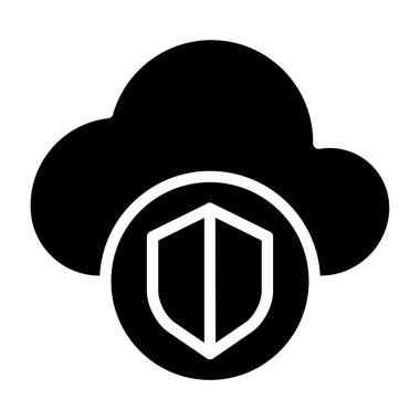 Kalkan koruması, vektör simgesi, basit illüstrasyon  