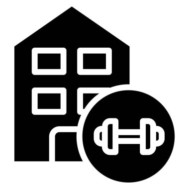 Otelde. Web simgesi basit illüstrasyon