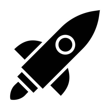 roket ikonu vektör illüstrasyonu