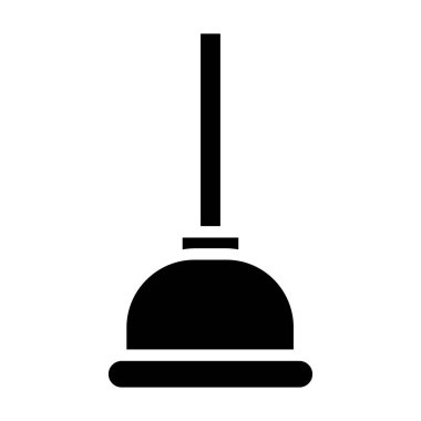 Tesisatçı minimalist vektör simgesi beyaz üzerine izole edildi 