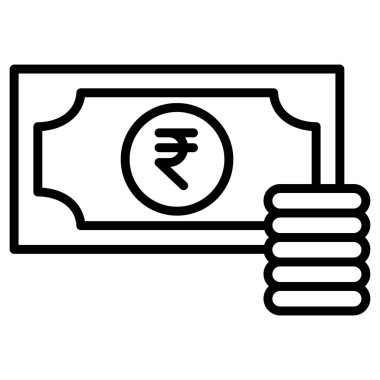 Para için. Web simgesi basit illüstrasyon