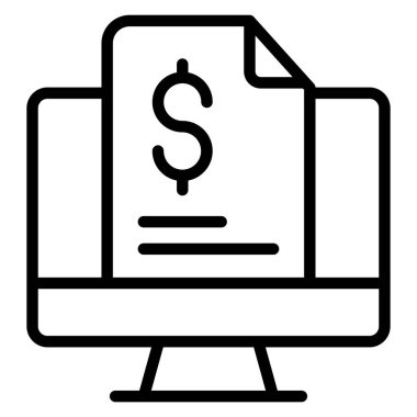 Beyaz arkaplan üzerindeki basit finans raporu vektör resimlemesi