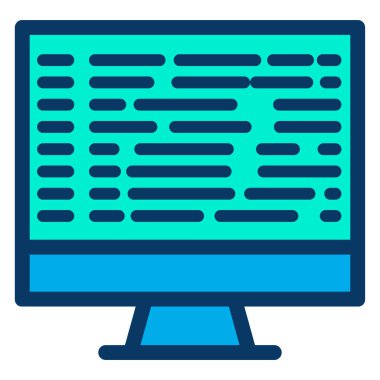 Kodlama. Web simgesi basit illüstrasyon