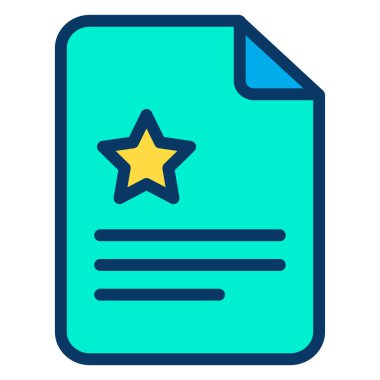 belge ikon vektör illüstrasyonu