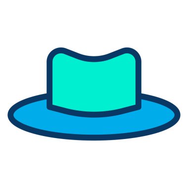 Basit şapka simgesi, vektör çizimi