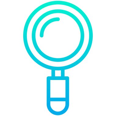 büyütme cam vektör çizgisi simgesi 