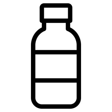 İlaç şişesi. Basit illüstrasyon