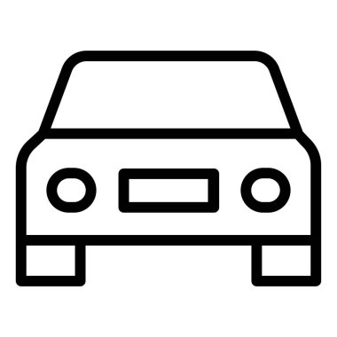 - Araba. Web simgesi basit illüstrasyon