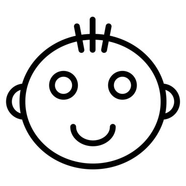 bebek yüzü simgesi, vektör illüstrasyonu