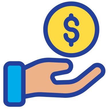 Para için. Web simgesi basit illüstrasyon