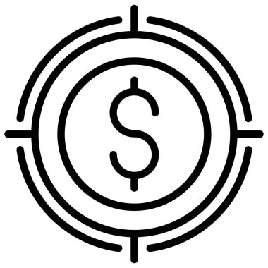 Hedef. Web simgesi basit illüstrasyon