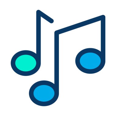 Müzik. Web simgesi basit illüstrasyon