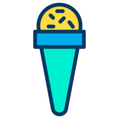 Dondurma. vektör illüstrasyonu