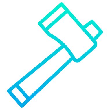 Beyaz arkaplan üzerindeki basit balta vektör resimlemesi