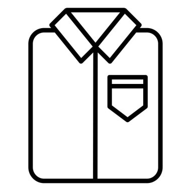 Gömlek, beyaz arkaplanda basit vektör simgesi